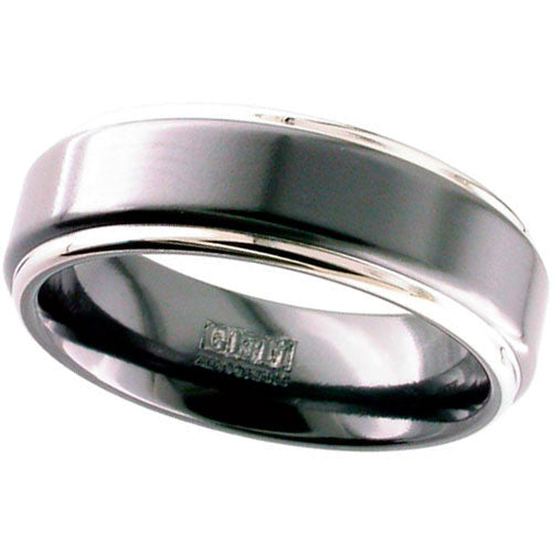 Zirconium 7mm Flat Court Wedding Band, size Y