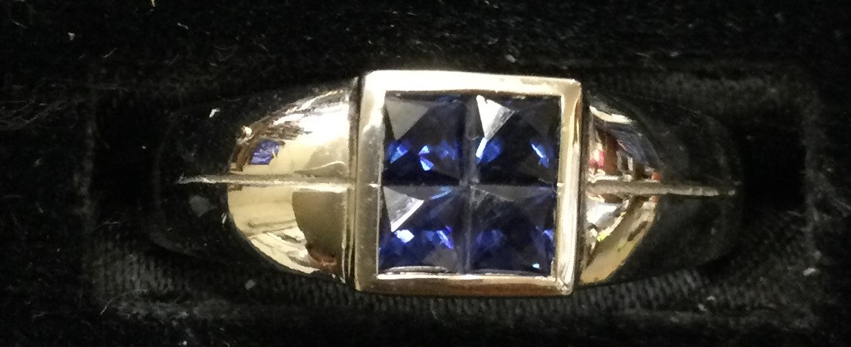 18ct White Gold 4sap Invis Set