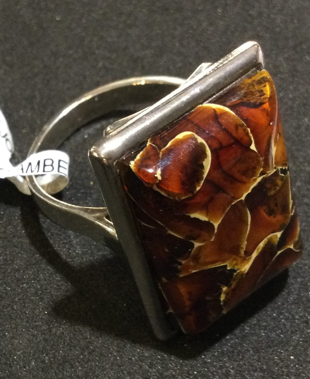 Silver Rct Mosaic Amber