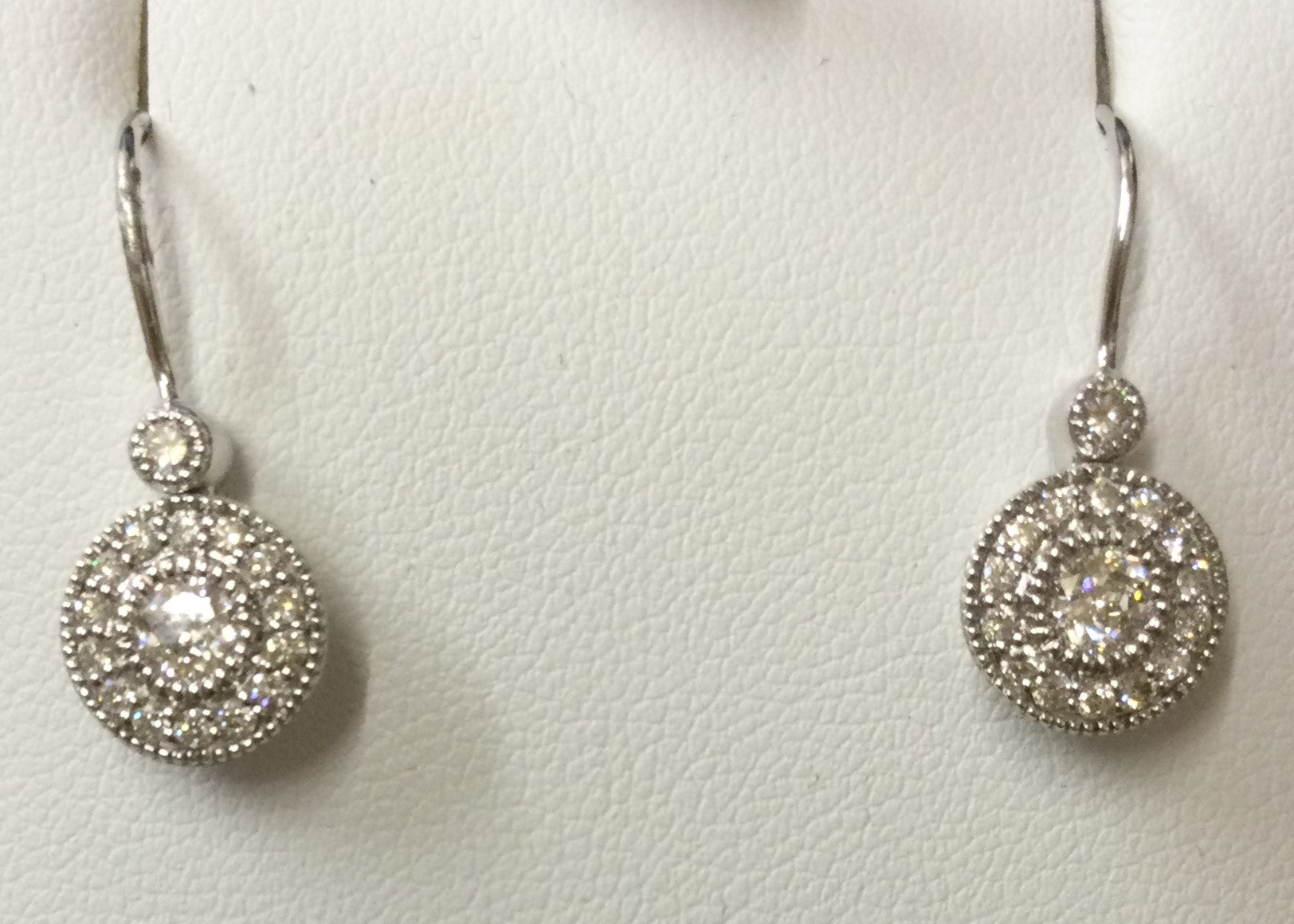 18ct White Gold Vint 1m-Cut 15dia Std