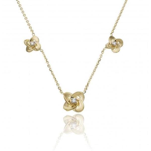 18ct Yellow & White Gold Link Joy Diamond Necklace