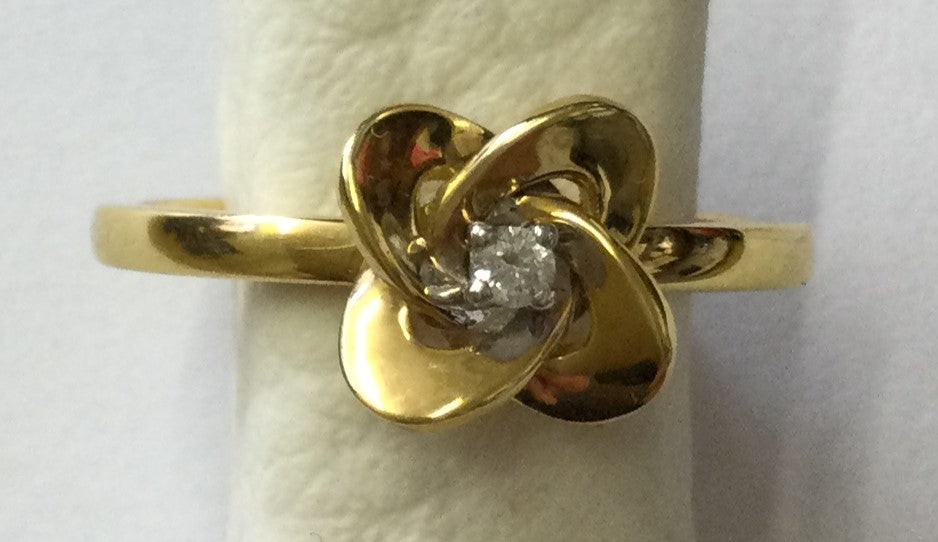 18ct Yellow & White Gold Link Joy Diamond Ring