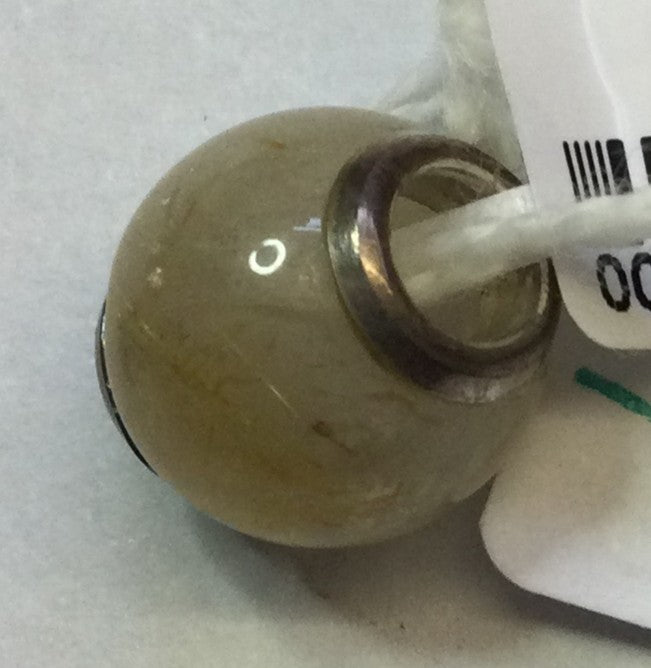 Rutilated Qtz Rnd Bead