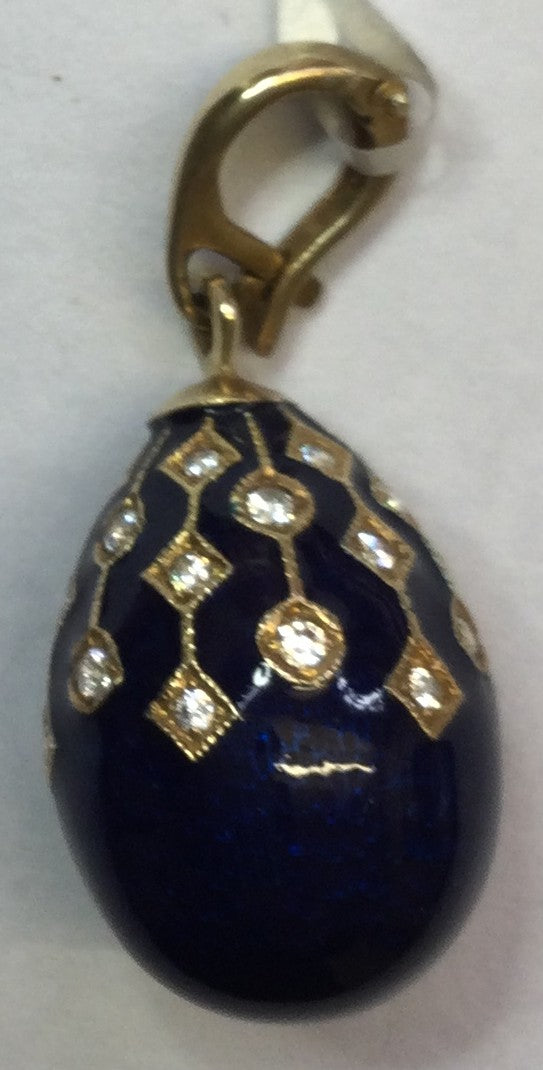 Gld On Silver Blue Enam