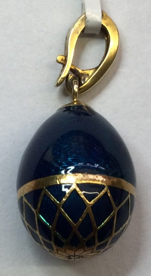 Gld On Silver Blue Enam