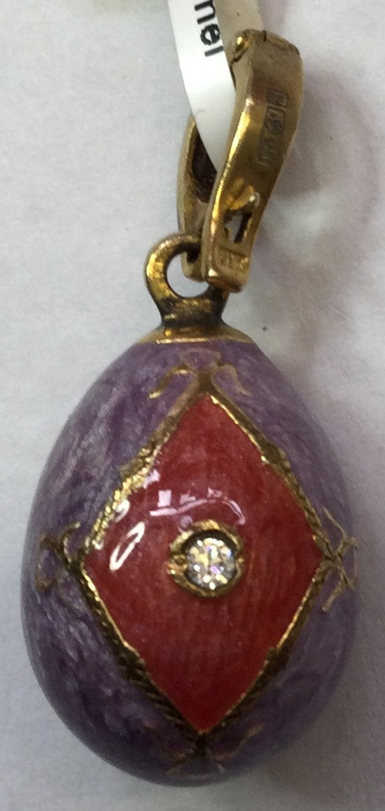 Gld On Silver Pink Enamel