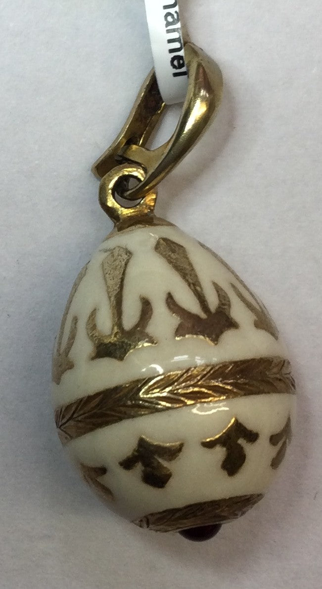 Gld On Silver White Enamel