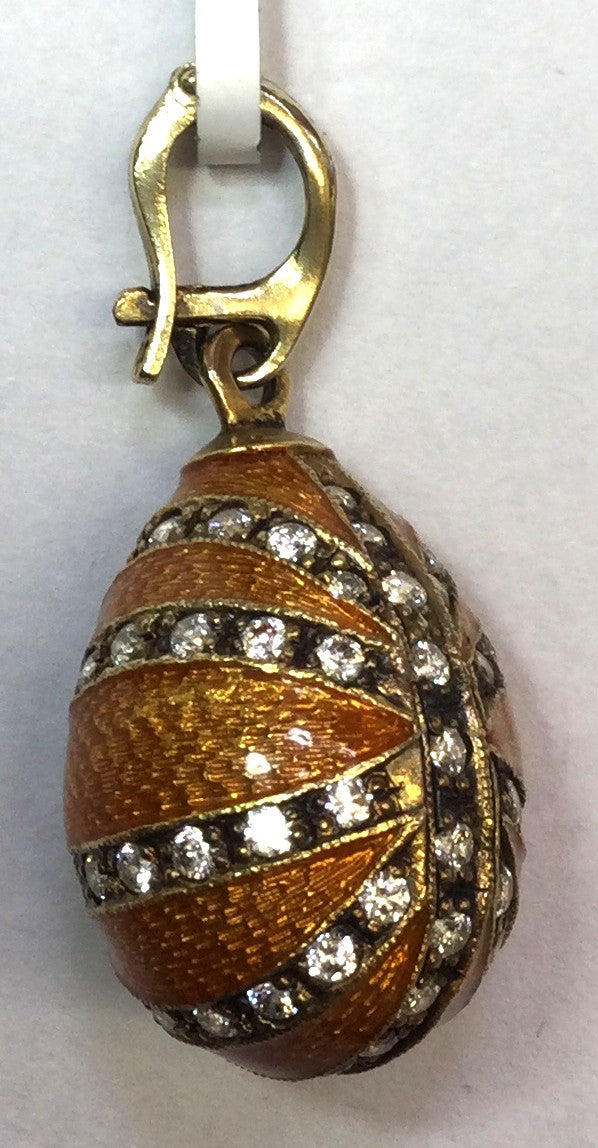 Gld On Silver Orange Egg