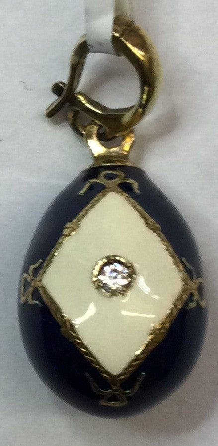 Blue Enamelled Pendant