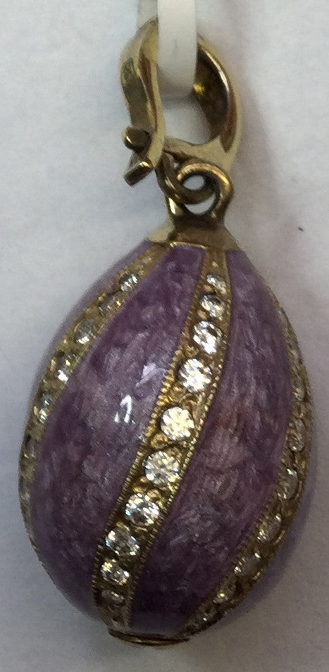 Purple Enml Zirc Pendant