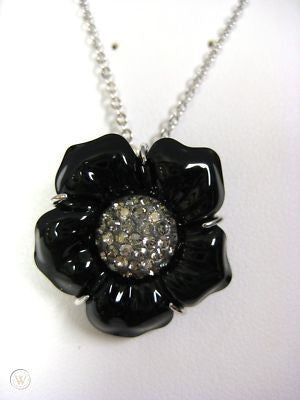 Melissa Pendant Jet/Rhs