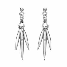 HD Silver Icicle Drop Earrings