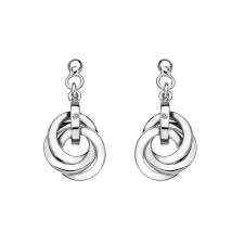 HD Silver Trio Calm Drop Earrings