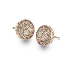 Emozioni Rose Gold Plated Loyalty Champgane Cubic Zirconia Set Stud Earrings