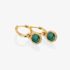 Jac Jossa Gold Plated Silver Revive Malachite Set Earrings