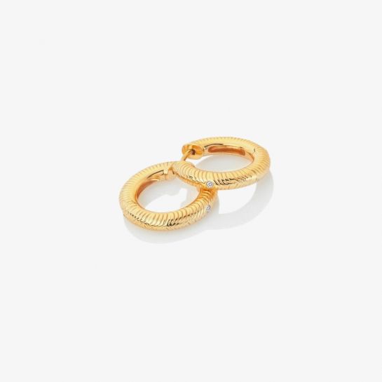 Jac Jossa Gold Plated Silver Spirit Hoop Earrings