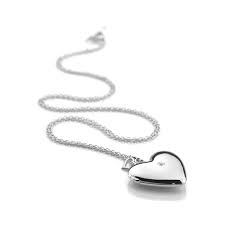 Silver  Memories Romantic Heart Locket & Chain