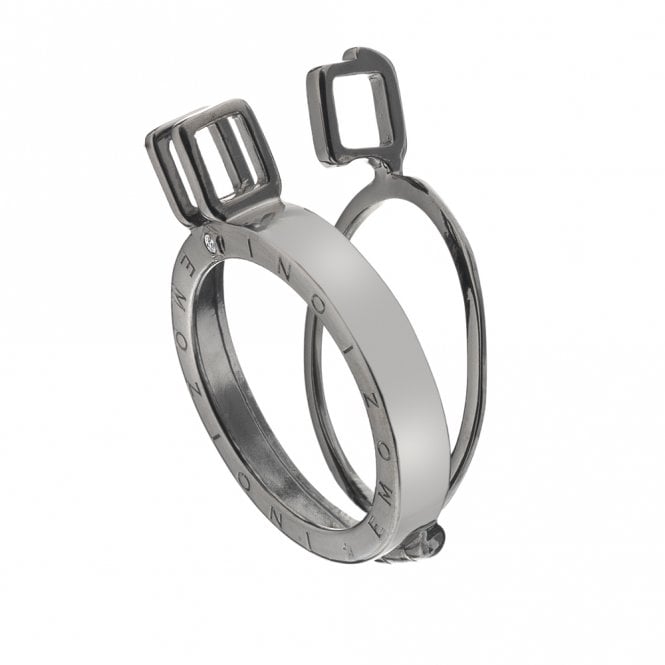 Hot Diamonds Emozioni 25mm Black Rhodium Plated Coin Keeper.