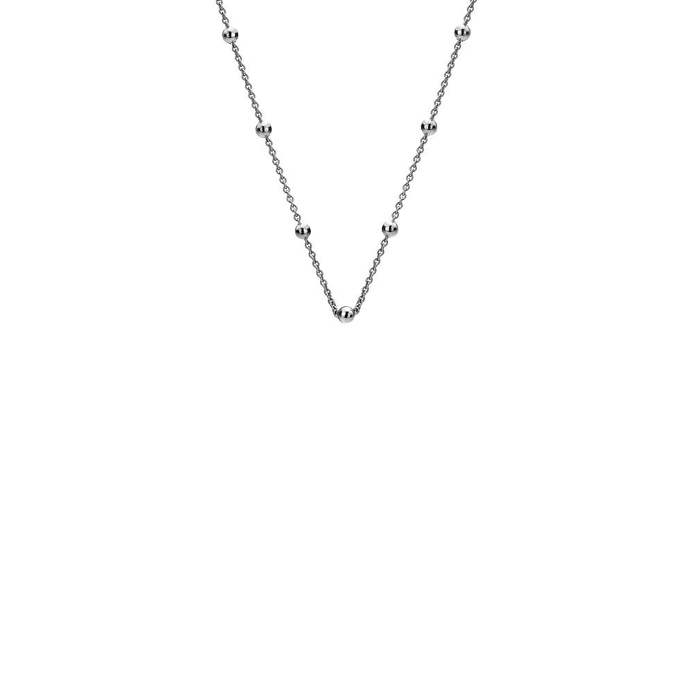 Intermittent Bead link silver chain.