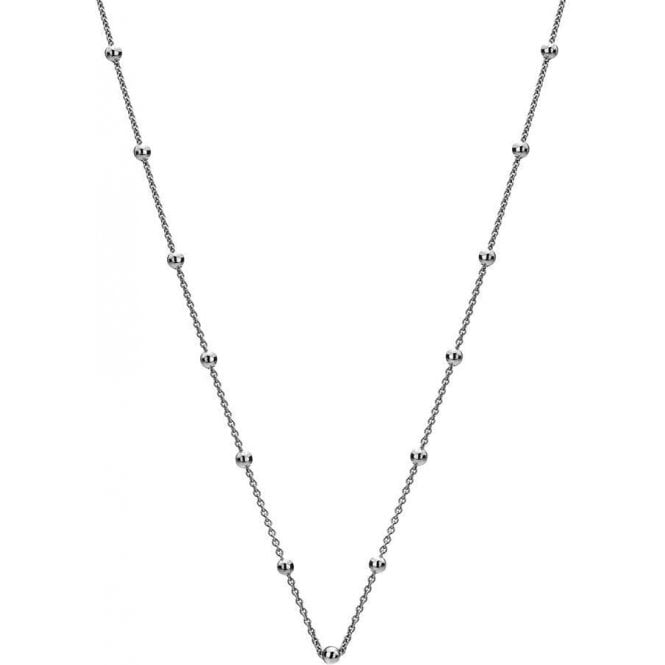 Intermittent Bead link silver chain.