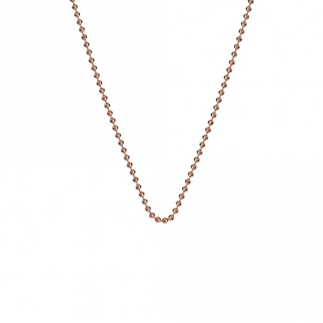Emozioni rose gold plated silver 30' Bead link chain.