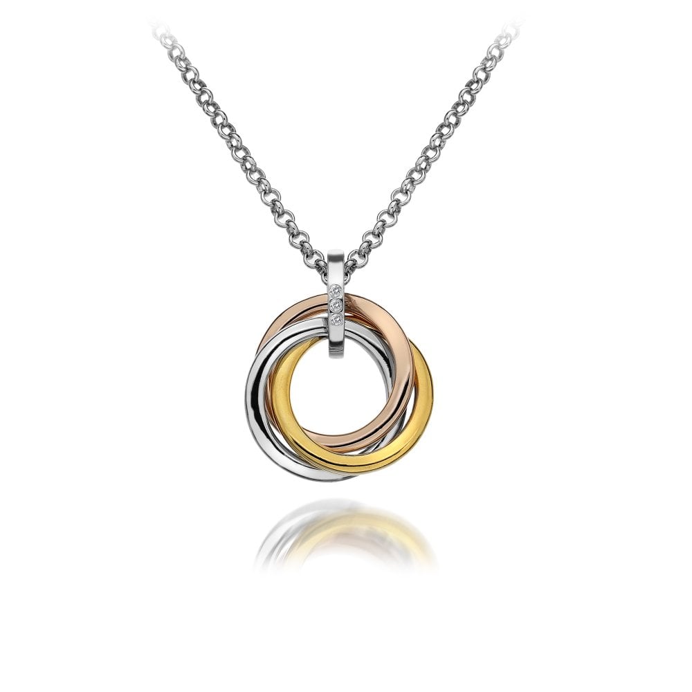Trio Calm Diamond Set Pendant on a 18'-22' Extendable Chain
