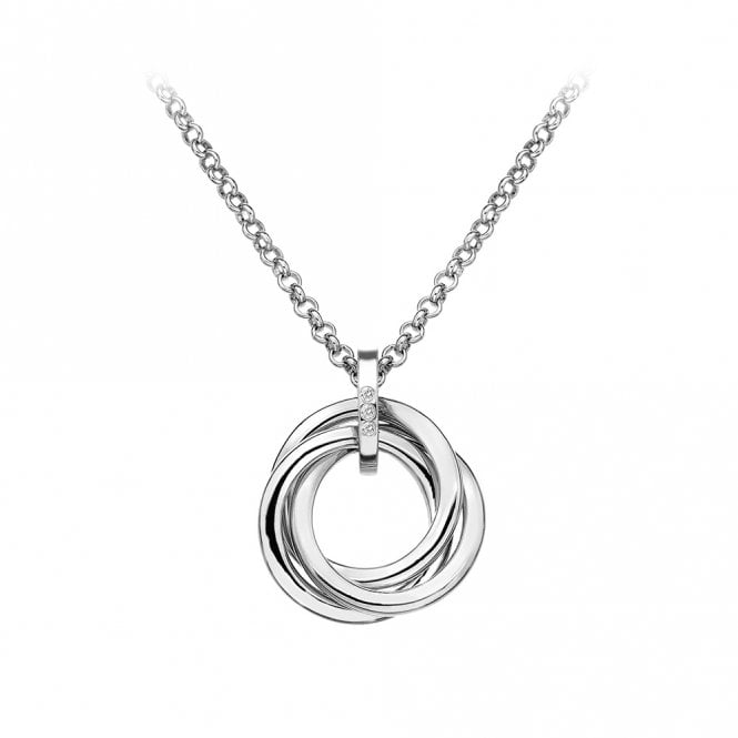 Trio Calm Diamond Set Pendant on a 18'-22' Extendable Chain