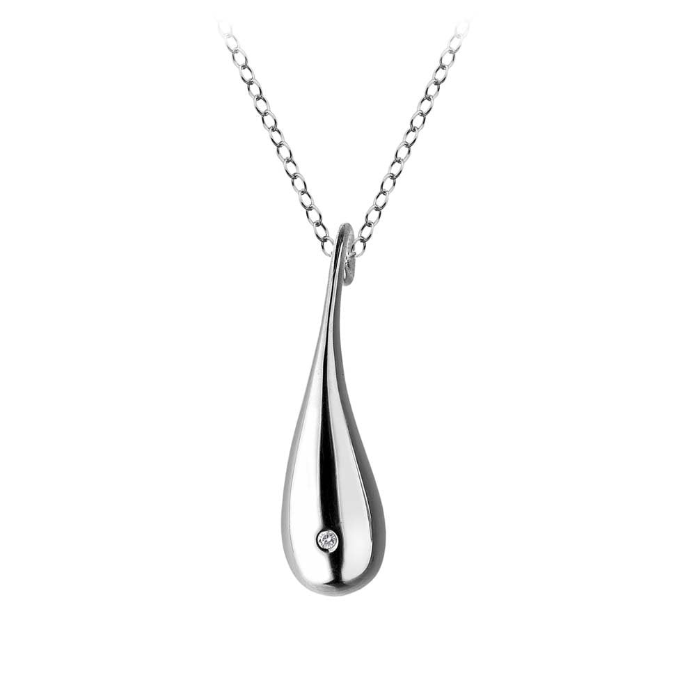 Silver Gazelle heart shaped locket & chain
