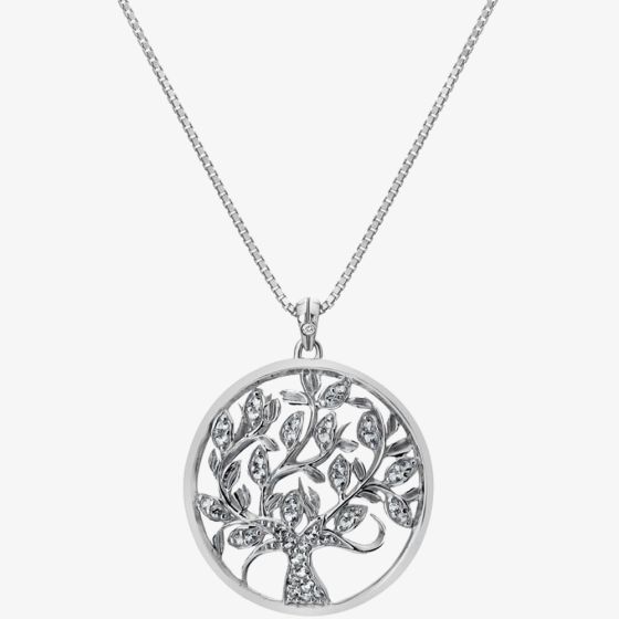 Nurture Circle White Topaz Pendant & Chain