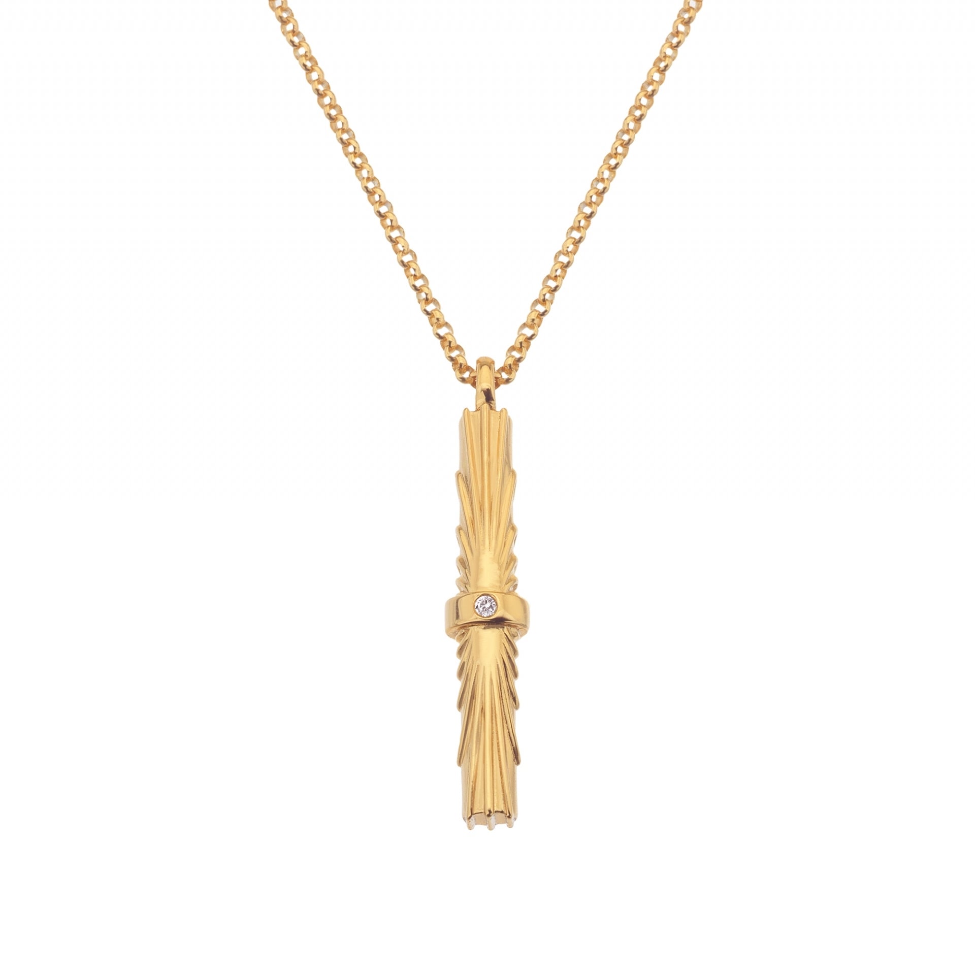 Jac Jossa Hope Vertical Bar Pendant & Chain