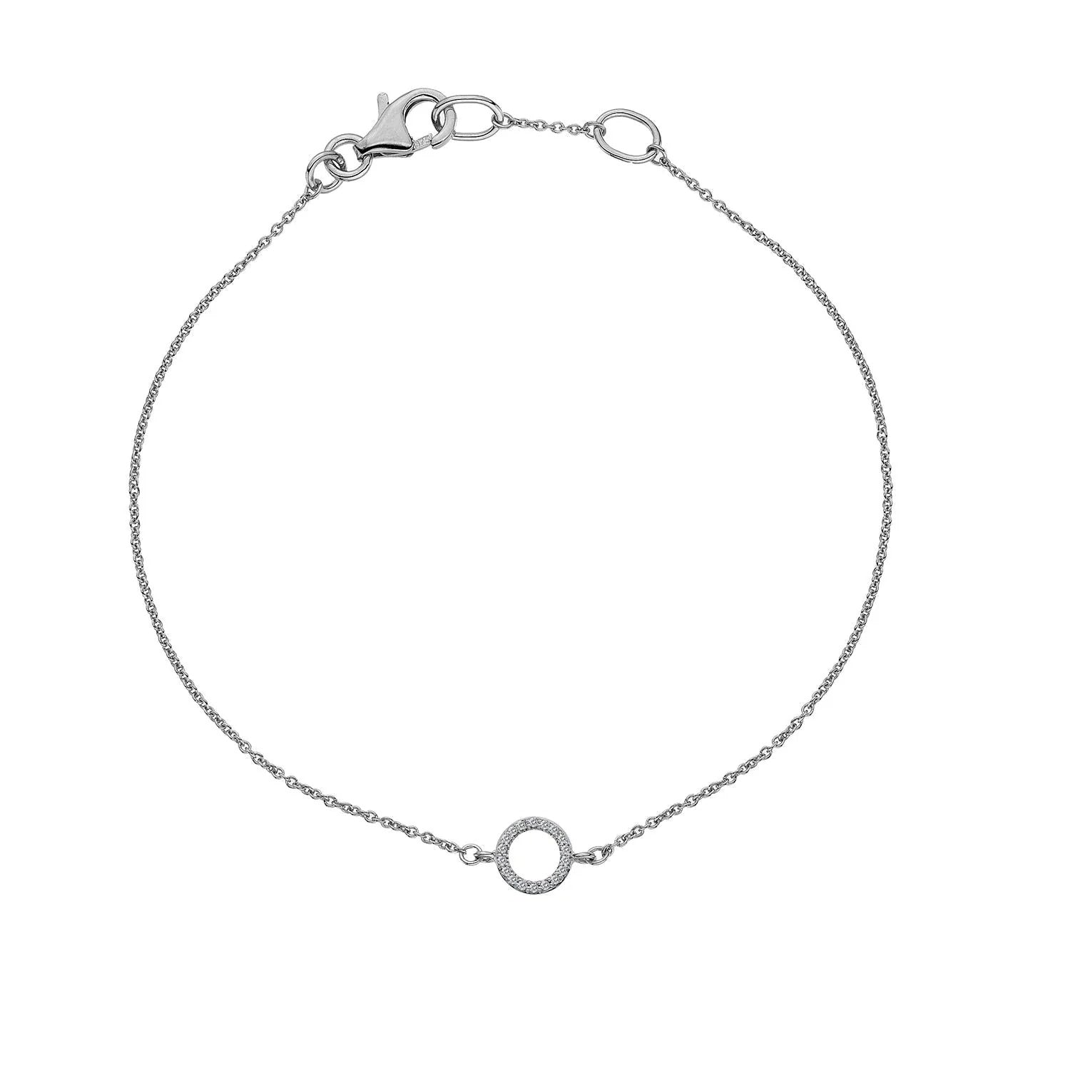 HD 9ct White Gold Infinity Bracelet
