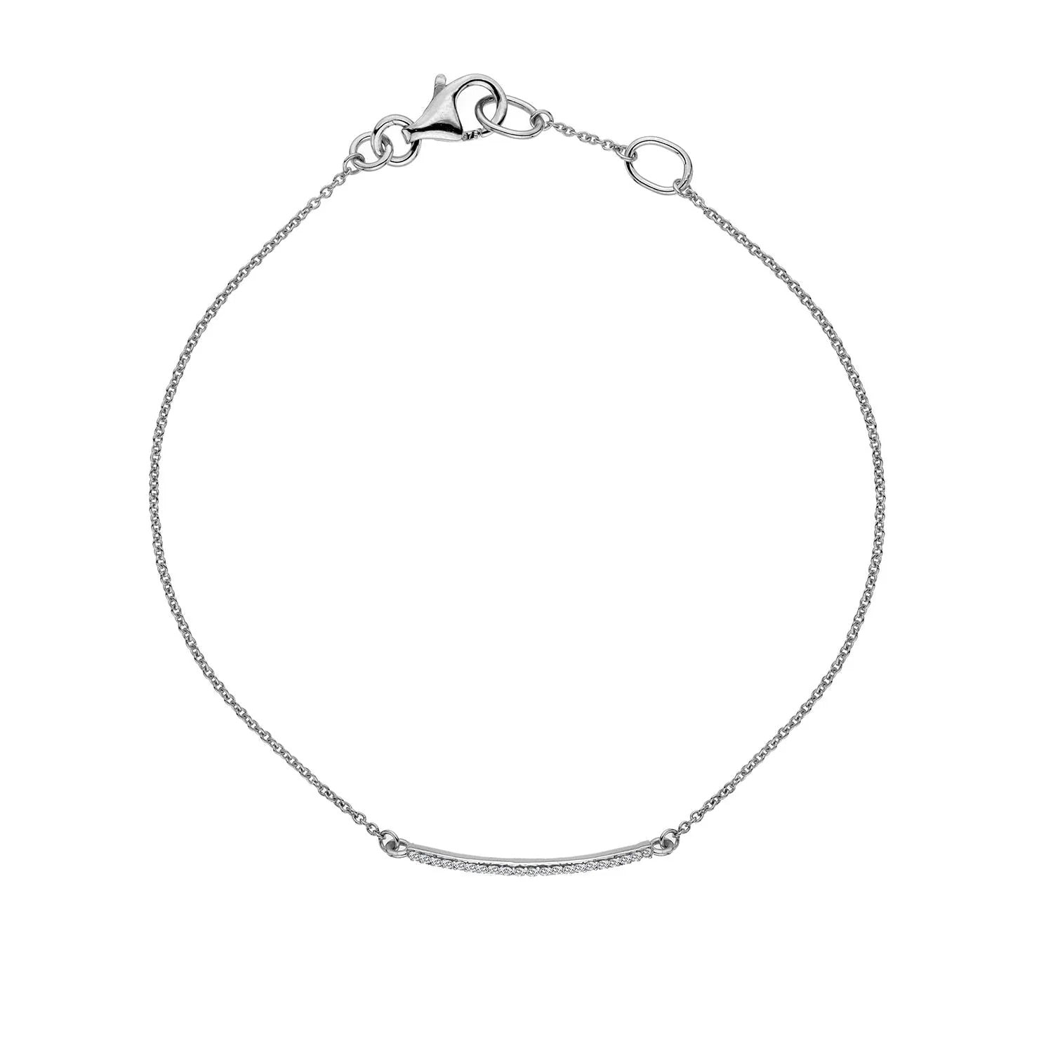HD 9ct White Gold Tranquility Bracelet