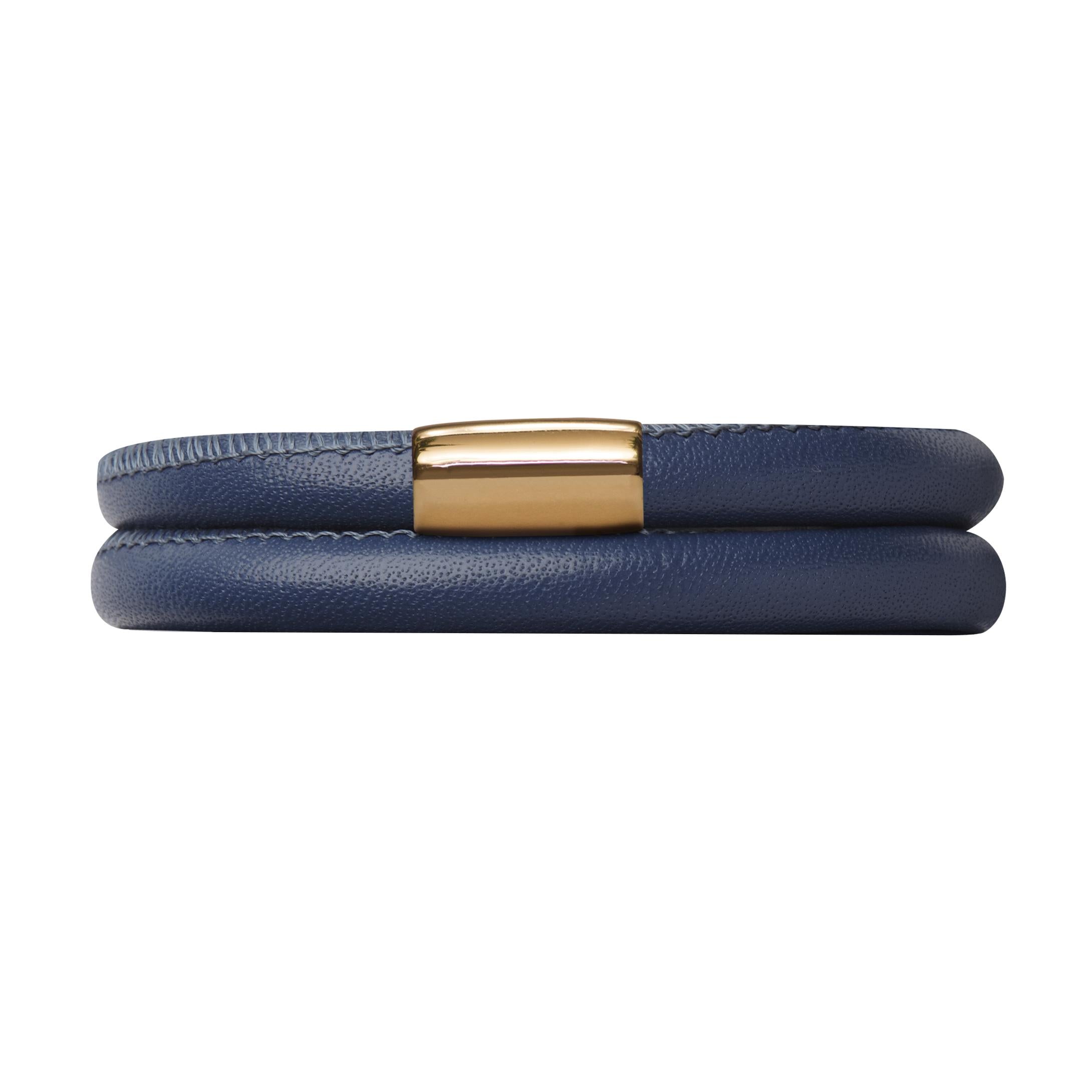 Leather Blt 38cm Blue