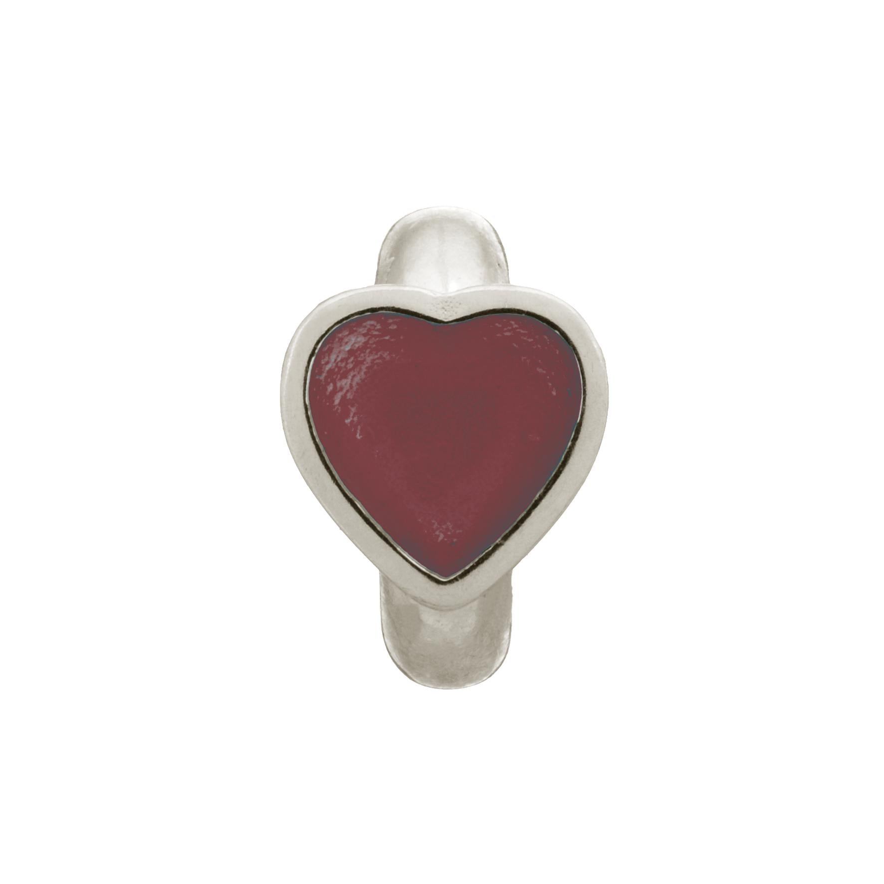 Violet Enamel Heart Sil