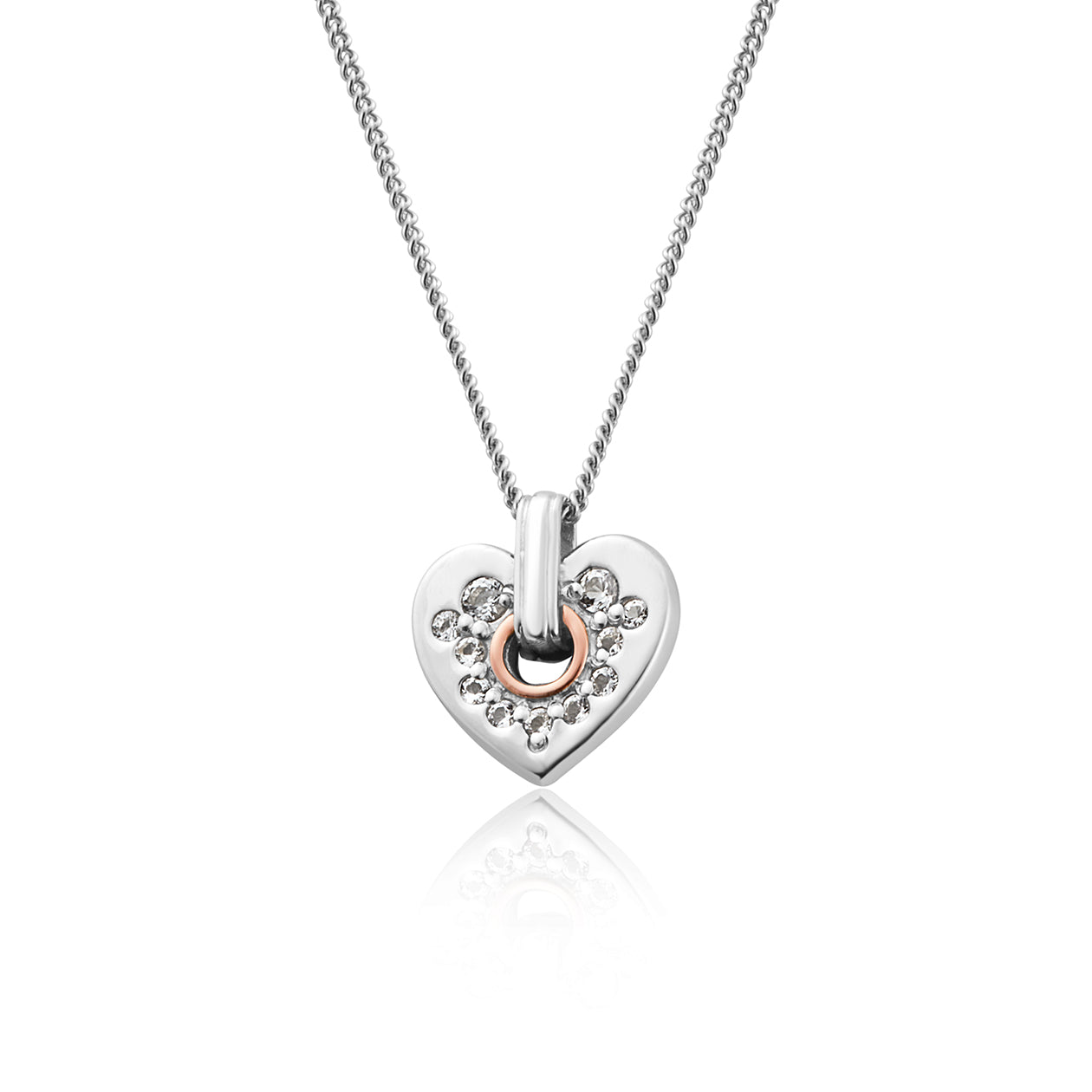 Cariad® Sterling Silver Sparkle Pendant with Topaz