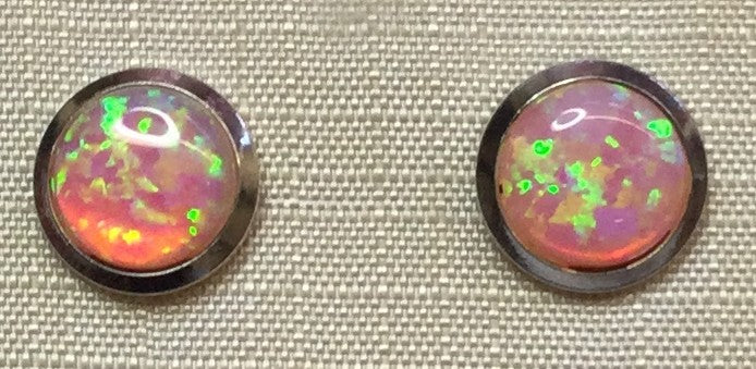 Silver 10mm Pink R/O Stud