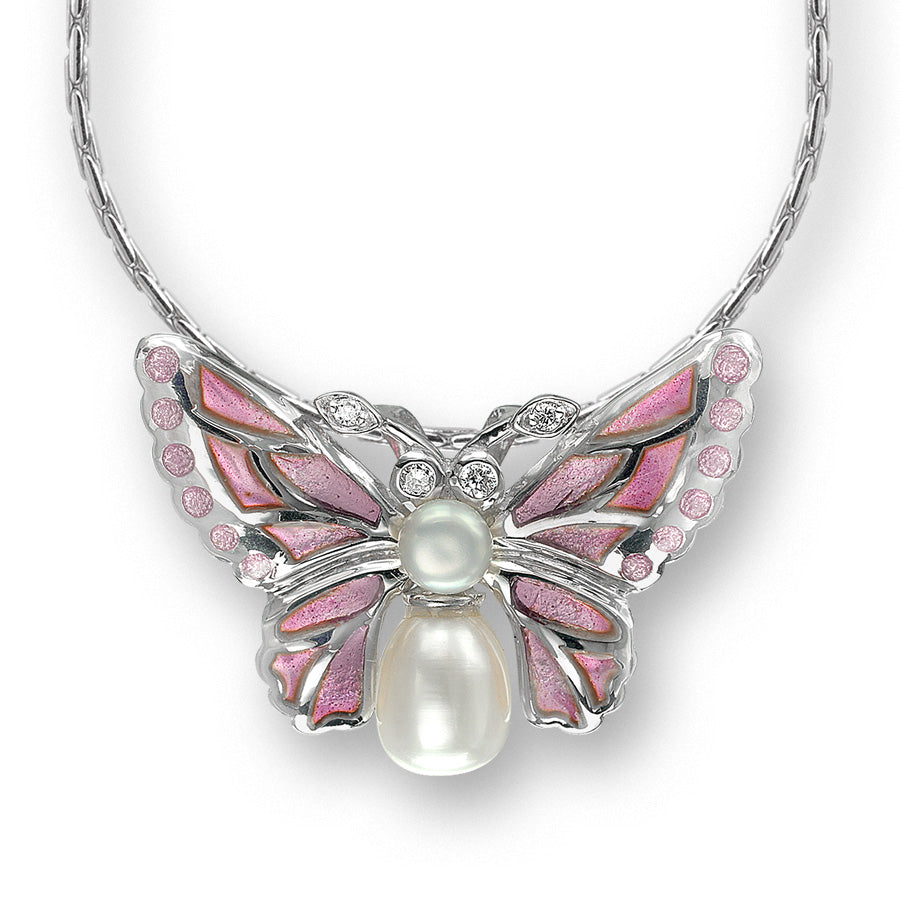 Sil-B.Fly-Pink-Dia-Pearl