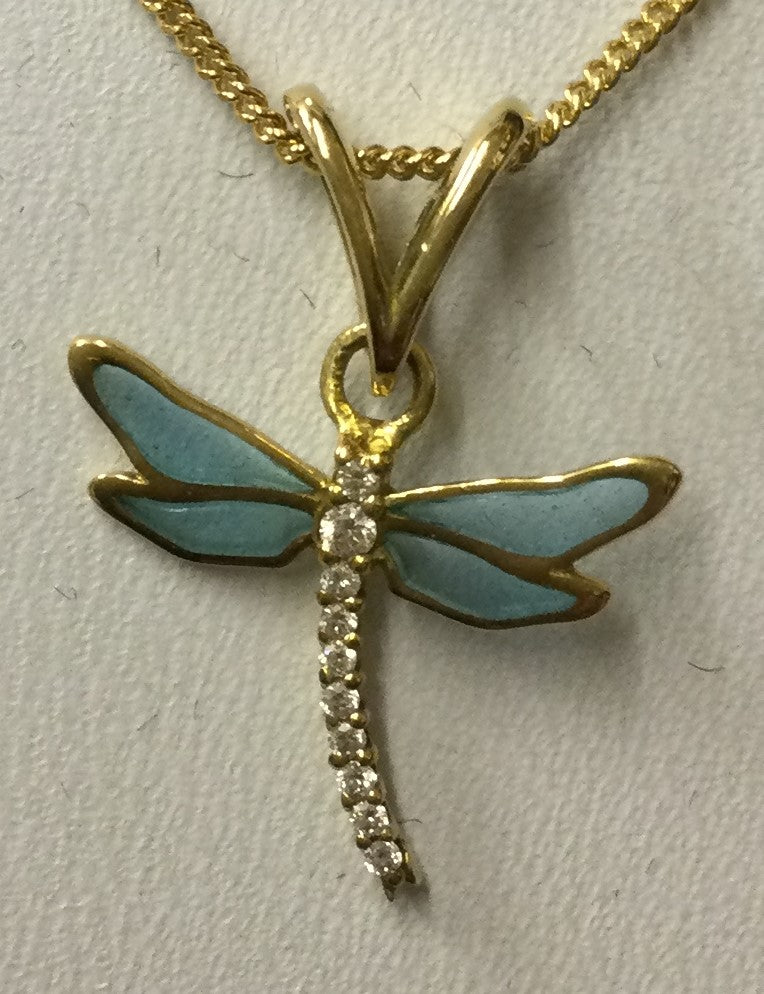 18k D.Fly Turq-Dia-Pend