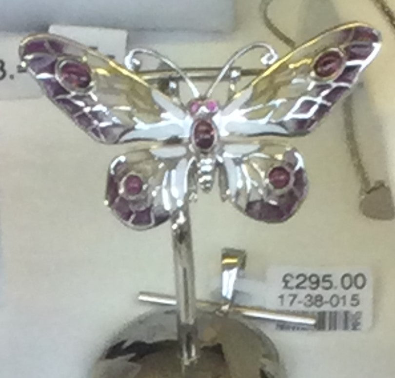Silver Lav-Ru-B.Fly-Brooch