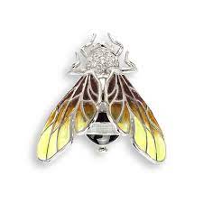 Silver & Enamel Yellow Bee Brooch