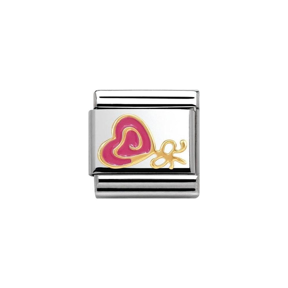Composable Classic Stainless Steel With Enamel And 18k Gold Madame & Monsieur -  Heart lollipop