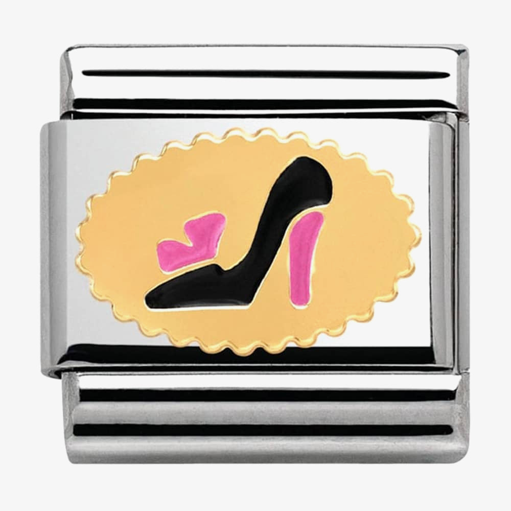 Composable Classic Stainless Steel With Enamel And 18k Gold Madame & Monsieur - Madame's shoe