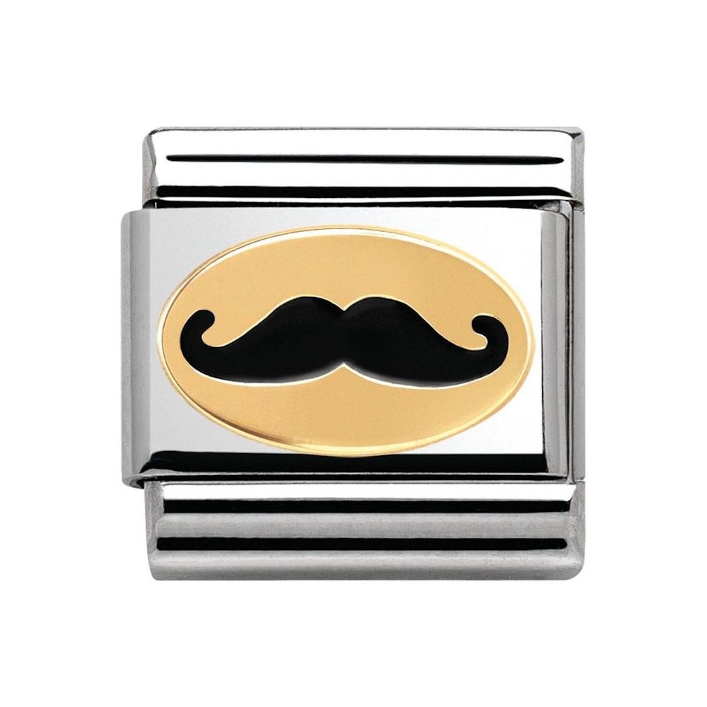 Composable Classic Stainless Steel With Enamel And 18k Gold Madame & Monsieur -  Moustache