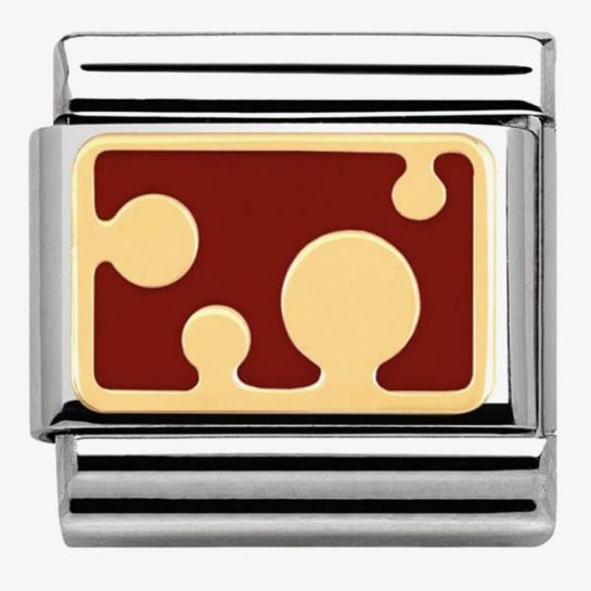 Composable Classic Stainless Steel With Enamel And 18k Gold Pois - red dots