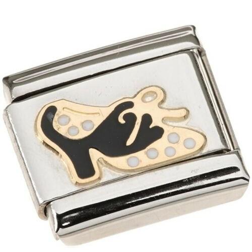 Composable Classic Stainless Steel With Enamel And 18k Gold Pois - black shoe