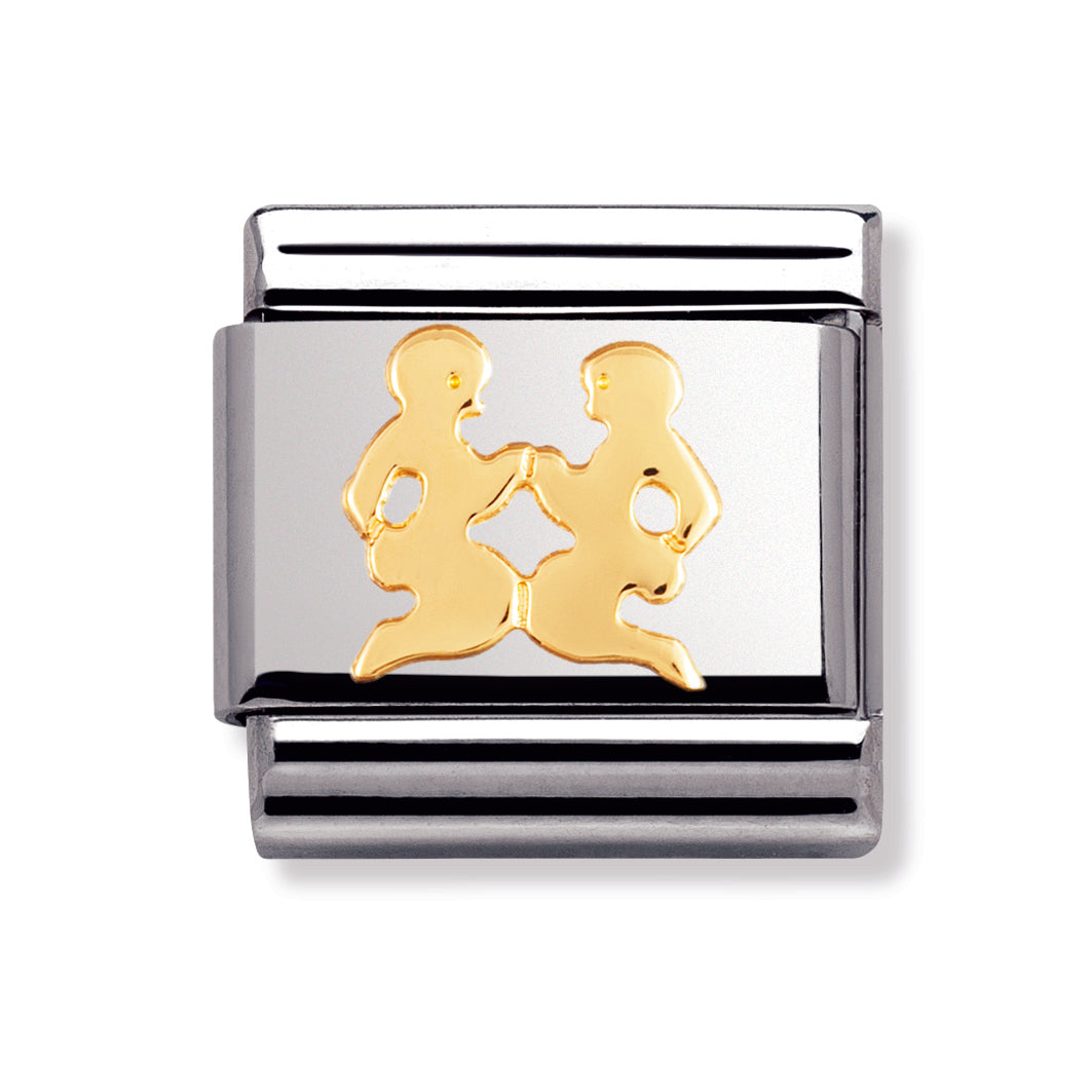 Composable Classic Zodiac In Stainless Steel With 18k Gold (Gemini)
