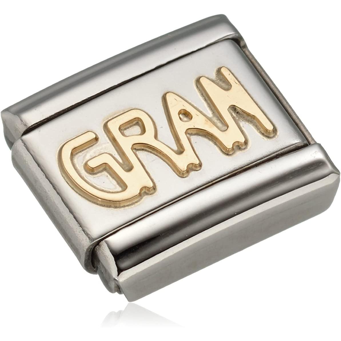Composable Classic Writings In Stainless Steel With 18k Gold (Gran)