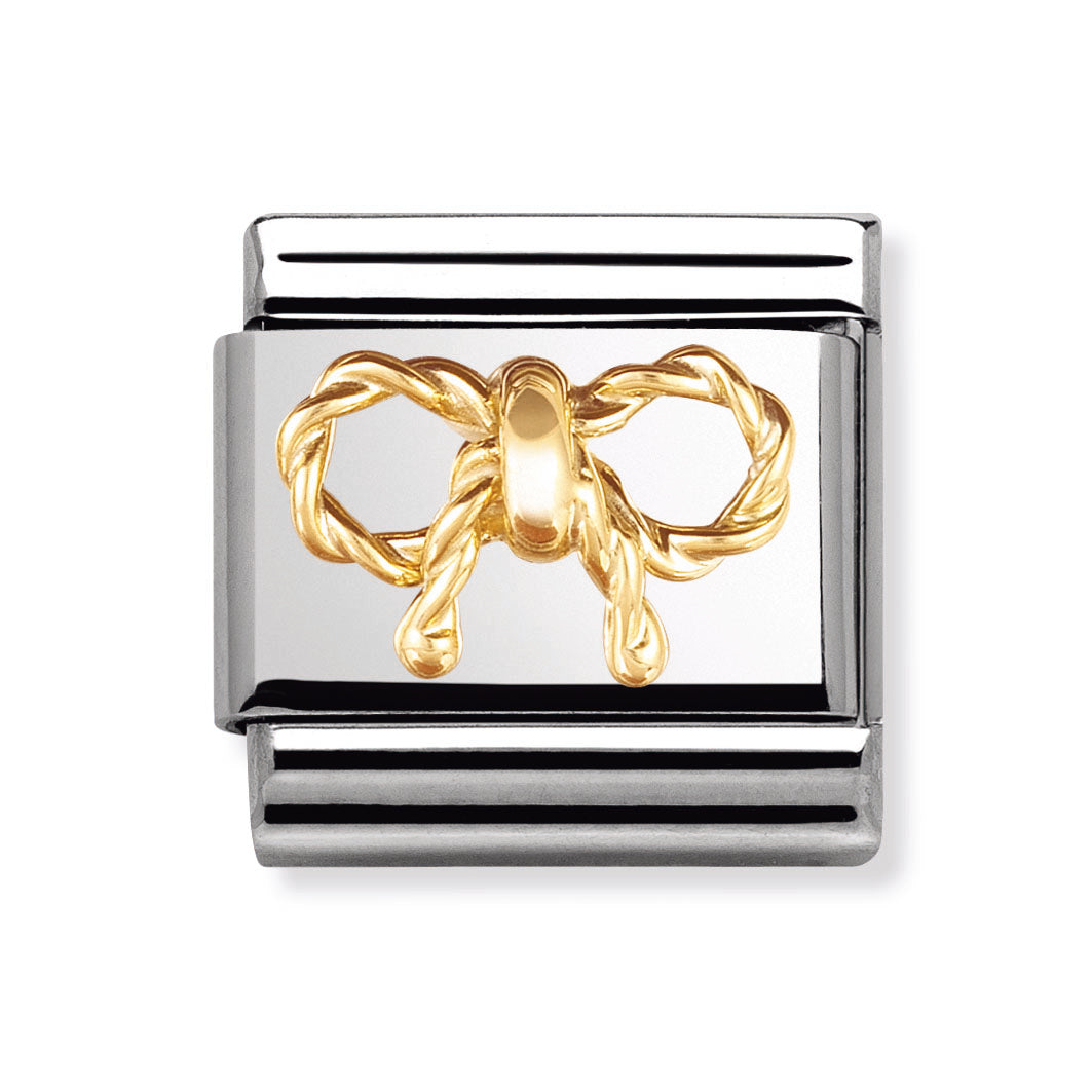 Composable Classic Elegance-Bow-Stainless steel & 18ct