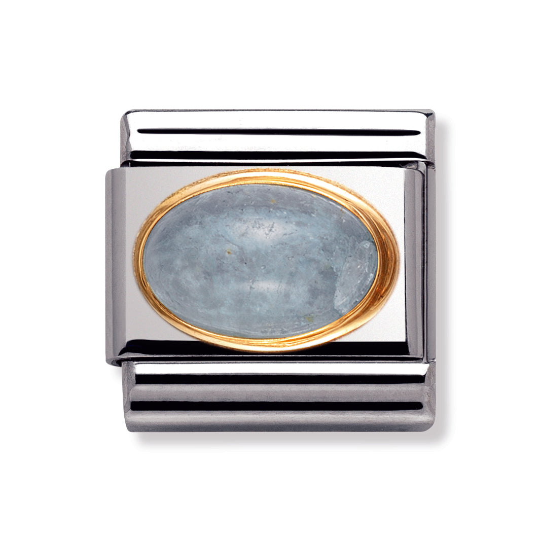 Ss&18ct Yellow Gold Aqua