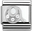 Composable Classic Alphabeth Stainless Steel Cub. Zirc And 925 Silver (Q)